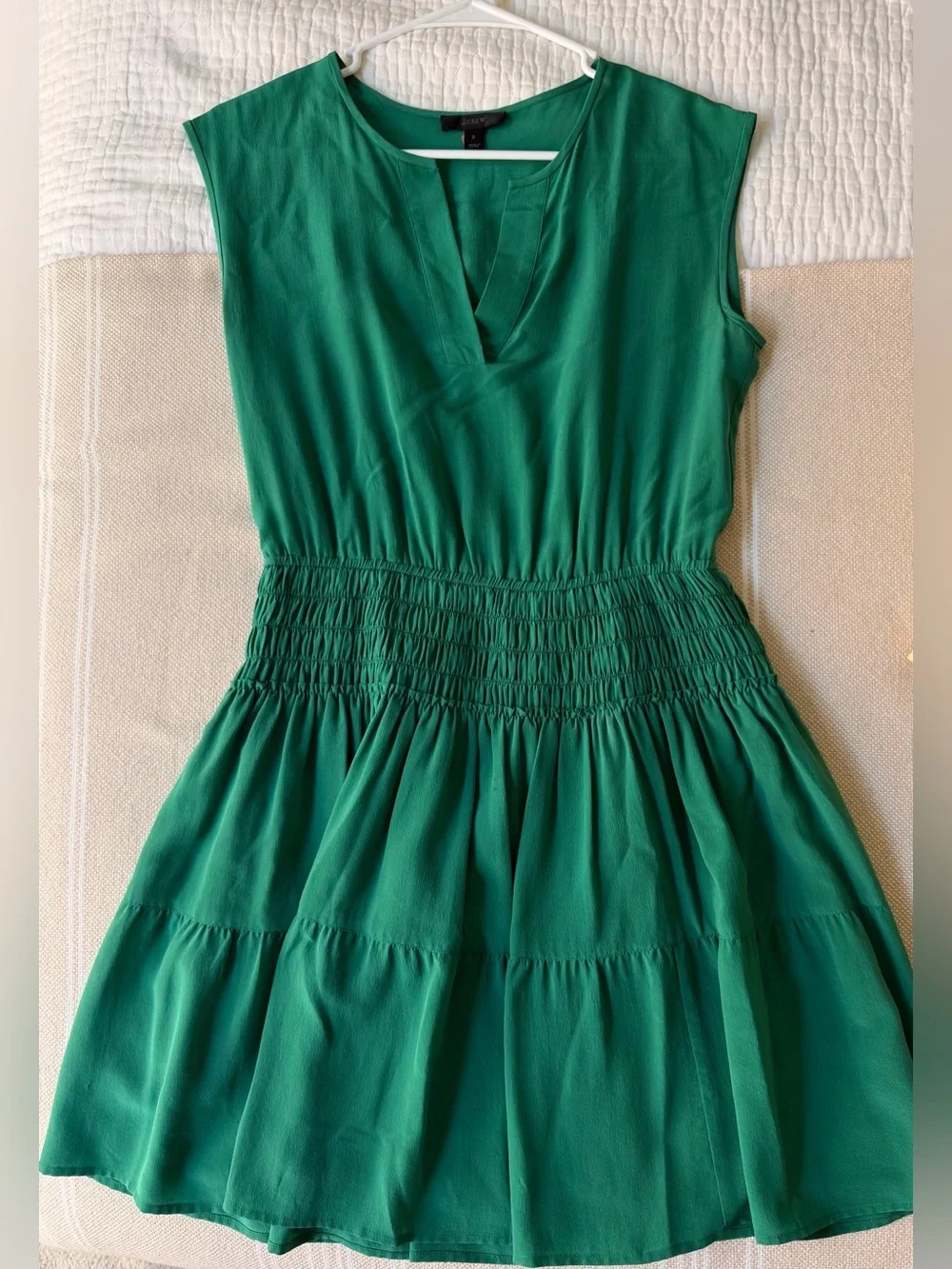Jcrew Women’s emerald Green Sleeveless Dress size 2